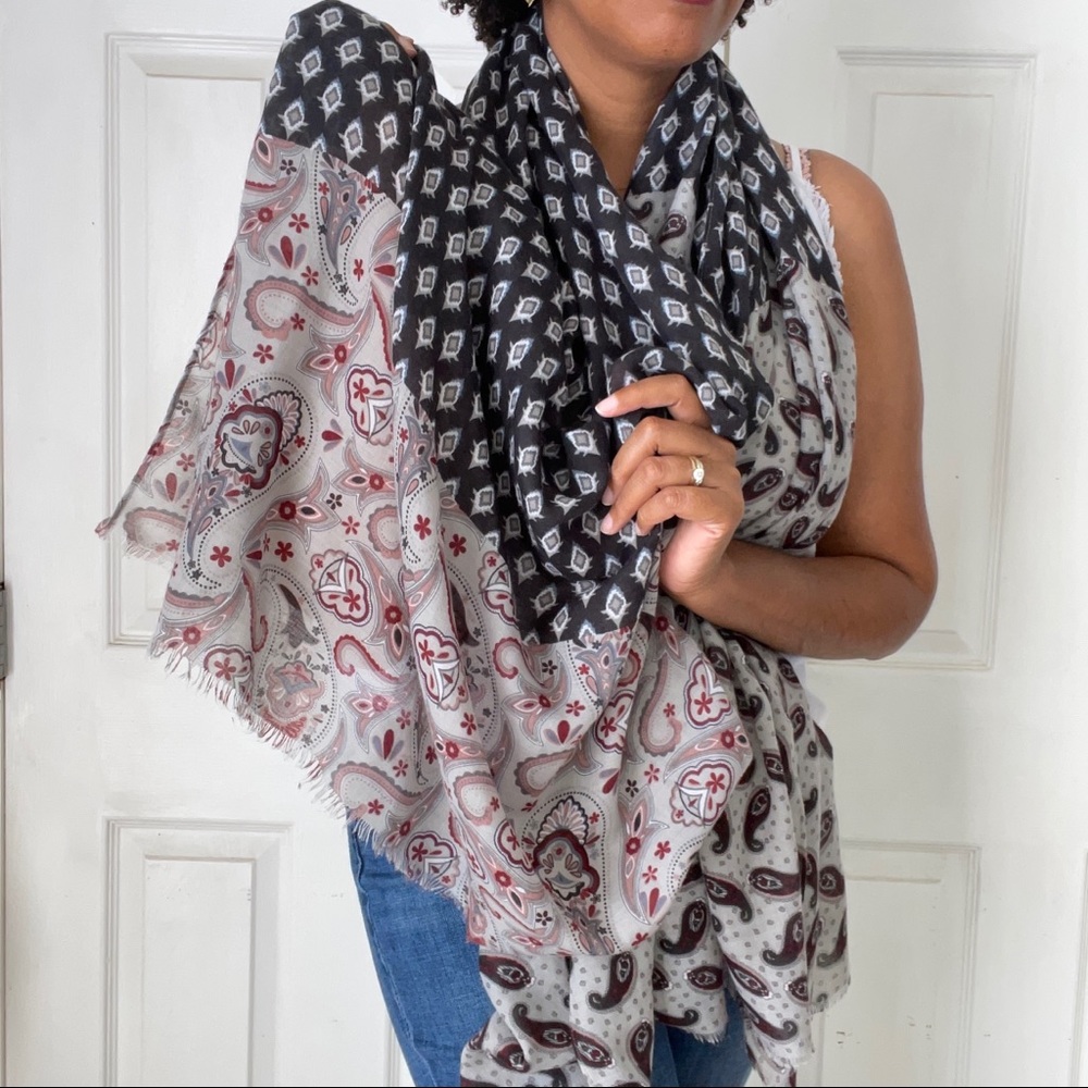 Paisley Multi-print Rectangle Scarf - Picture 4 of 9